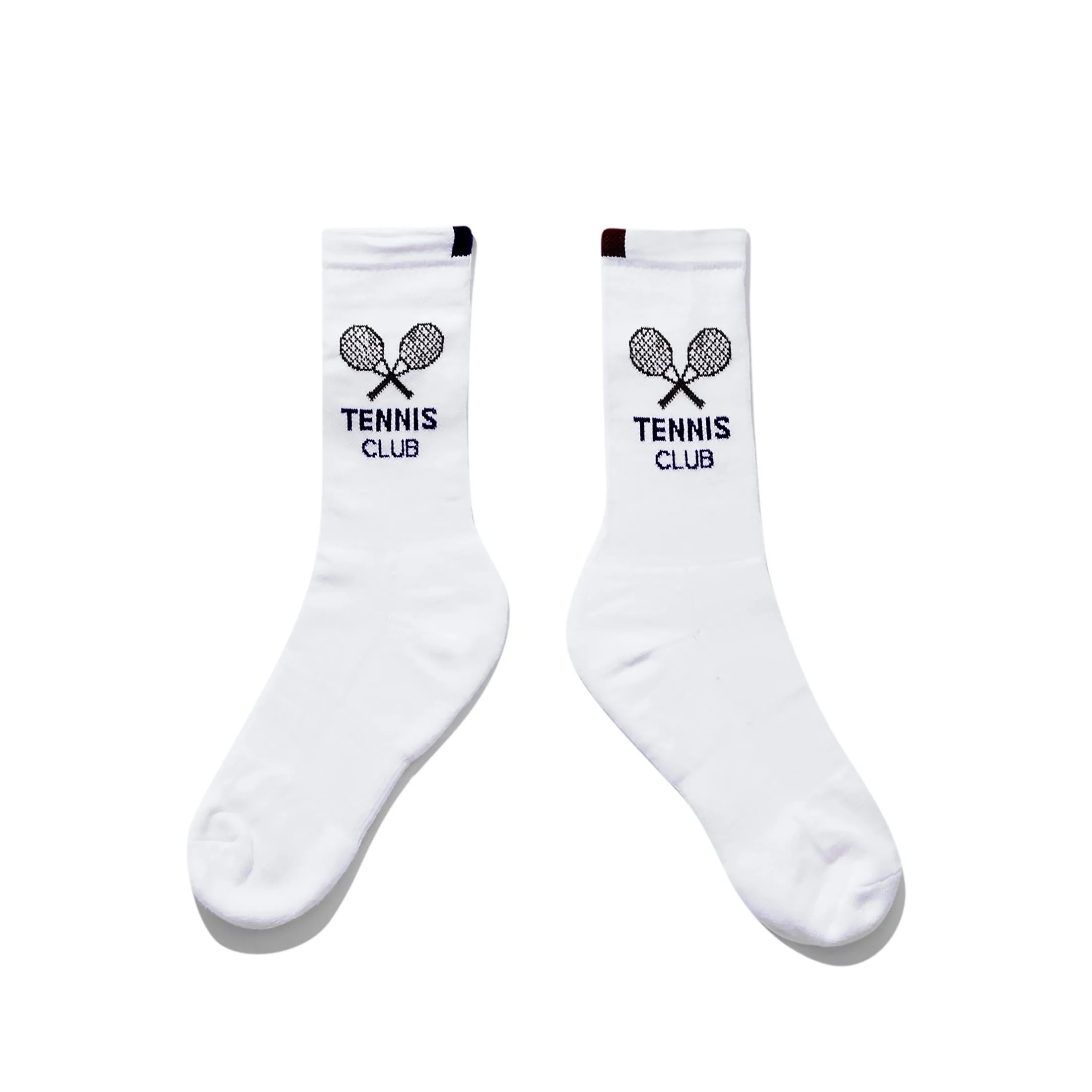 The Women's Tennis Sock - White/Port