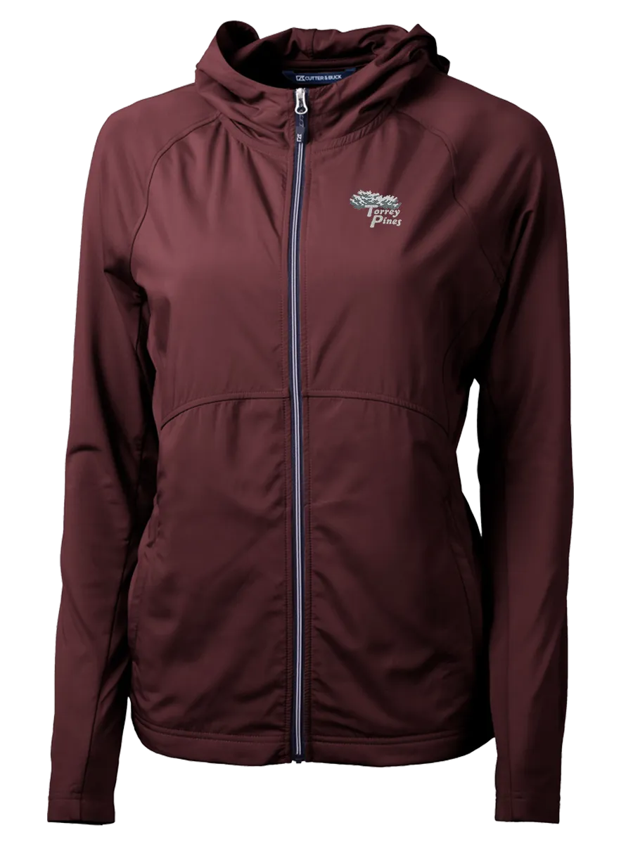 Torrey Pines Women's Adapt Eco Knit Hooded Hybrid Full Zip Jacket