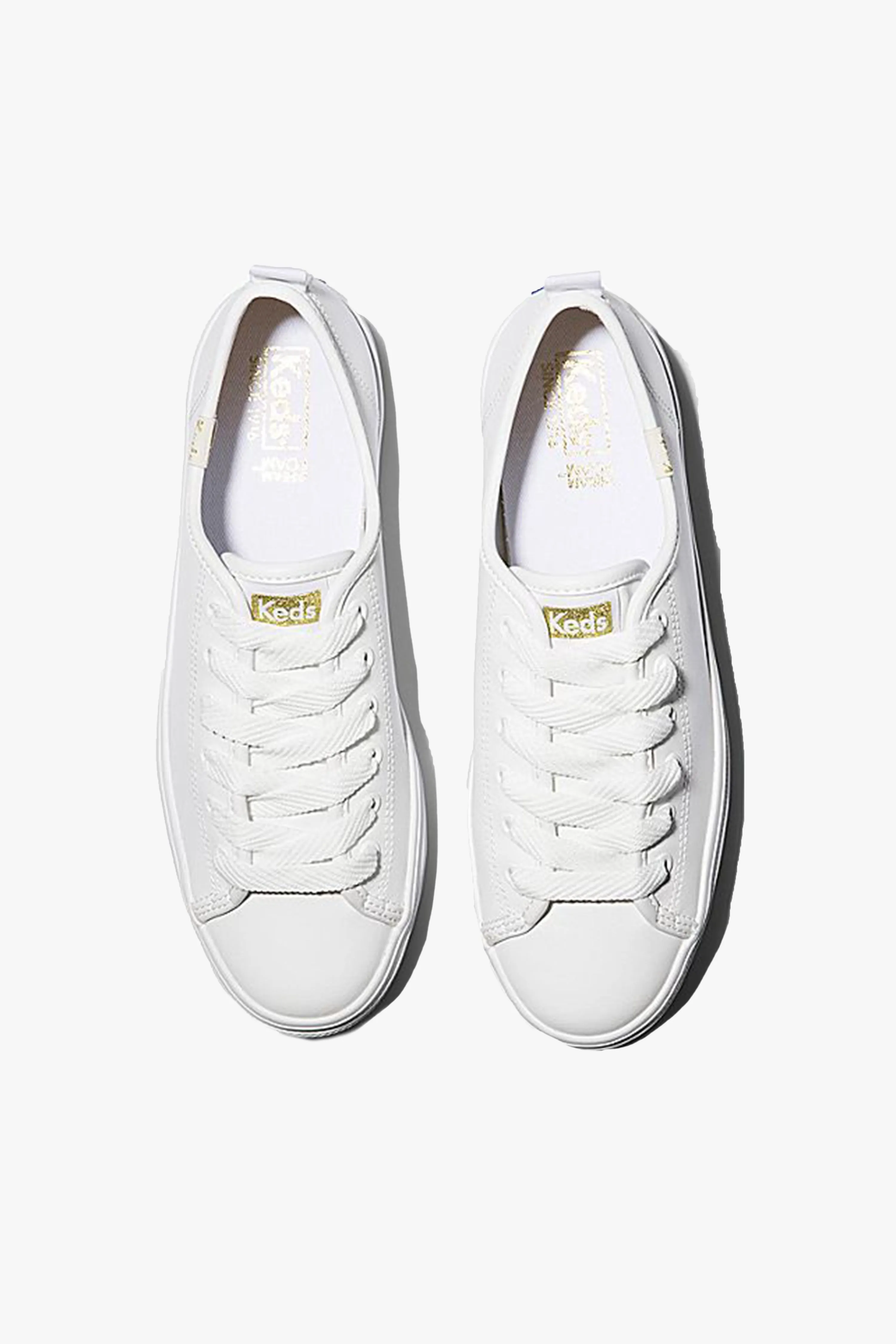 Triple Up White Leather Platform Sneaker