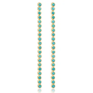 Turquoise Mini Bezel Tennis Studs