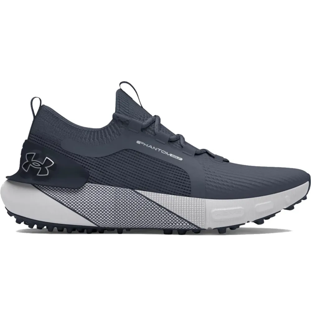 Under Armour Phantom Golf Spikeless Waterproof Shoes - Downpour Gray/Midnight Navy/Metallic Silver