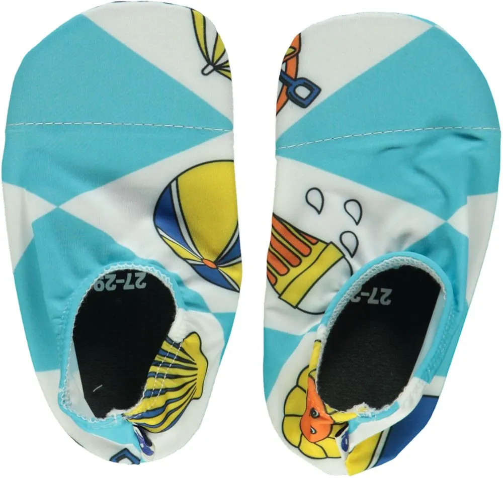 UV50 Swim shoes with summer vacation symbols