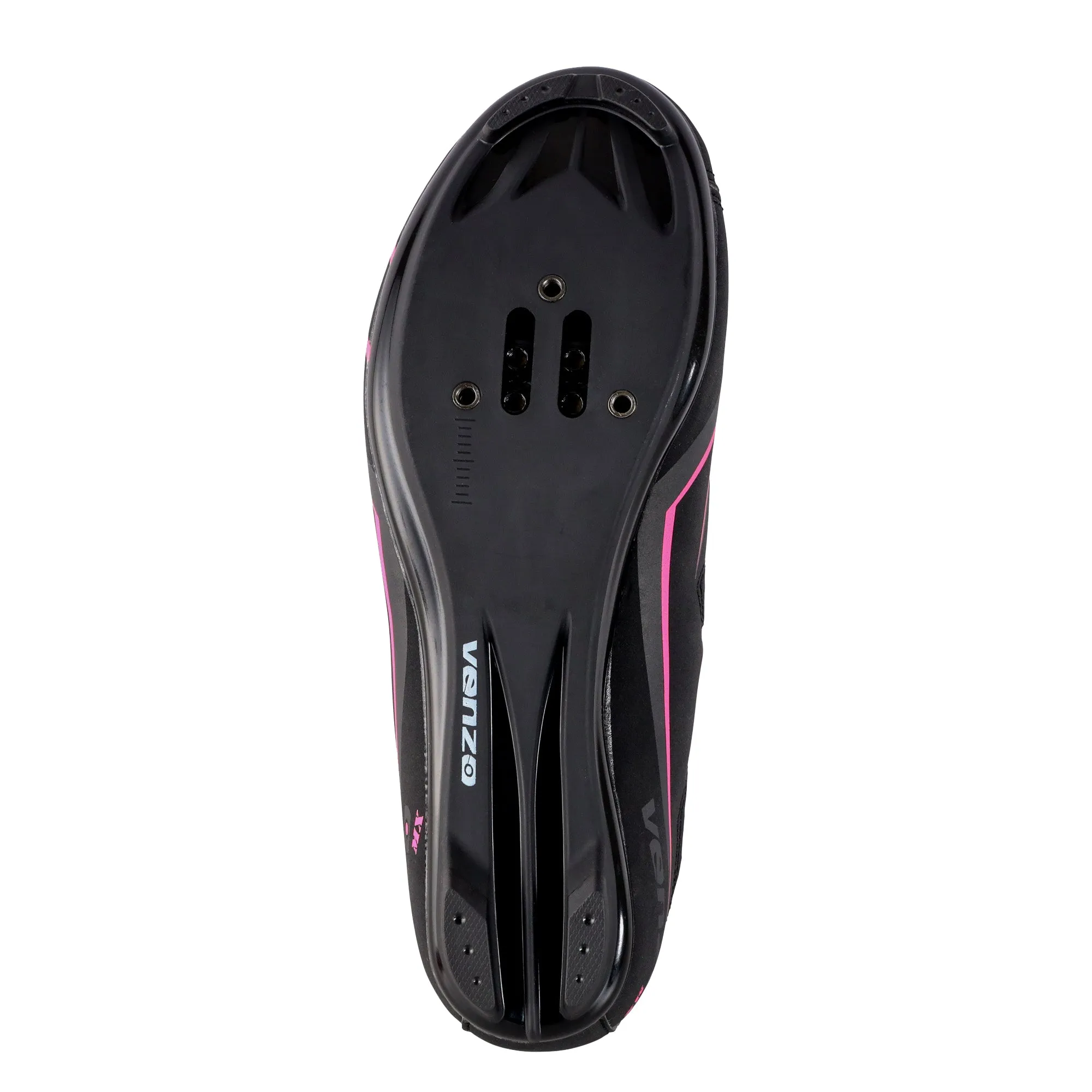 Venzo Bike Bicycle Women's Ladies Cycling Riding Shoes - Compatible with Peloton, for for Shimano SPD & Look ARC Delta - Perfect for Indoor Exercise Bikes & Road Racing - with Look Delta Cleats - Size 42