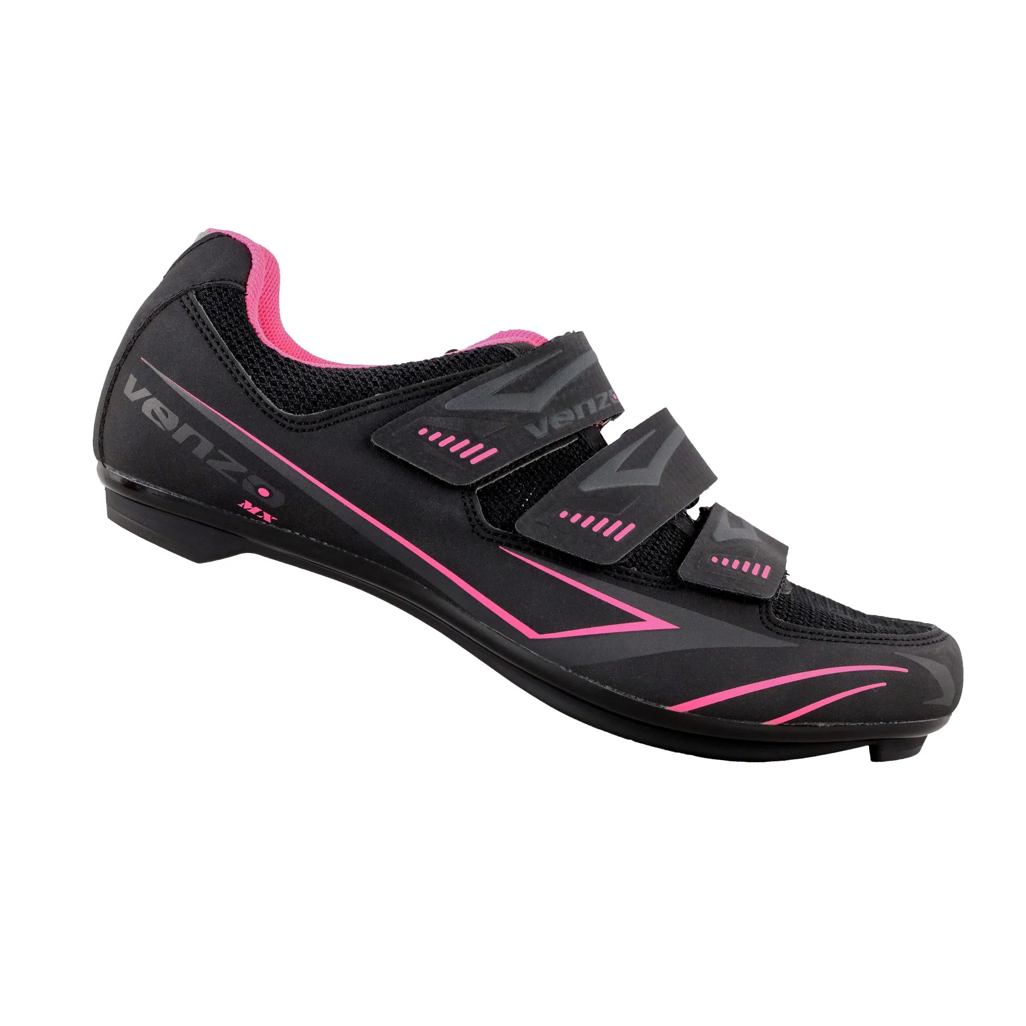 Venzo Bike Bicycle Women's Ladies Cycling Riding Shoes - Compatible with Peloton, for for Shimano SPD & Look ARC Delta - Perfect for Indoor Exercise Bikes & Road Racing - with Look Delta Cleats - Size 42