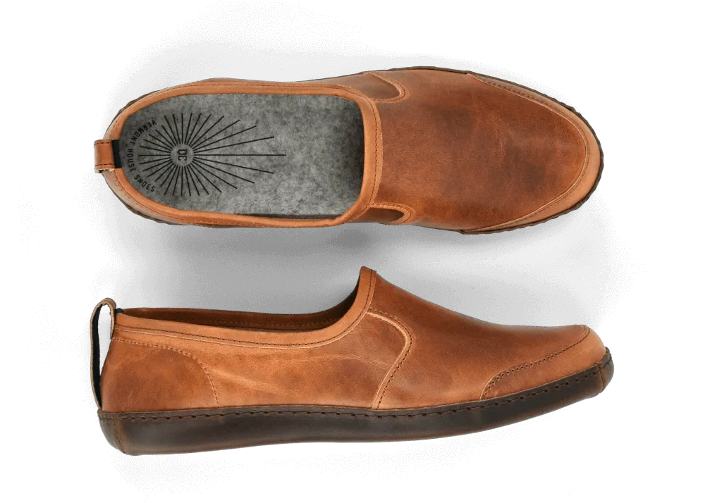 Vermont House Shoes®: Premium Horween Loafer in Cognac