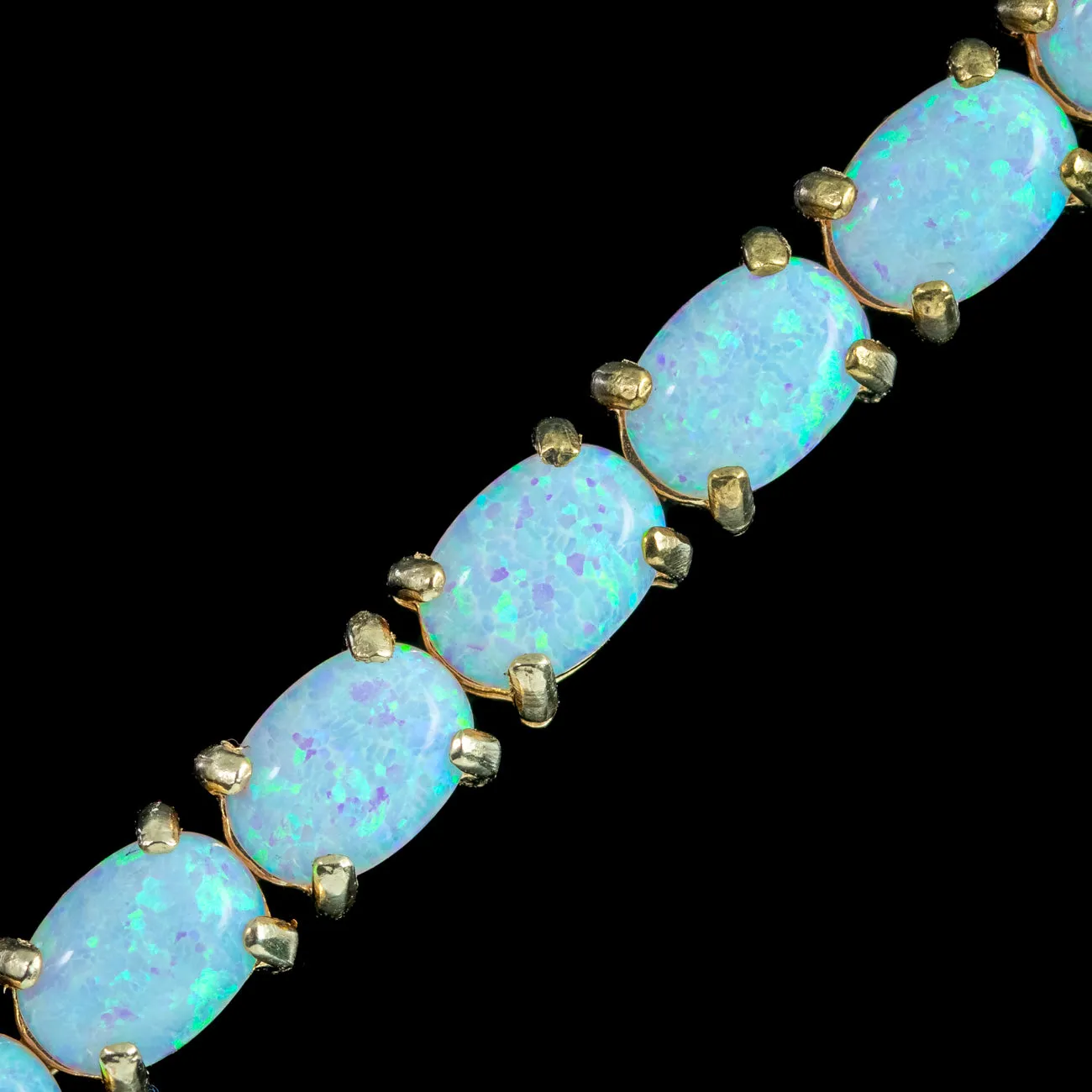 Vintage Style Opal Tennis Bracelet 9ct Gold