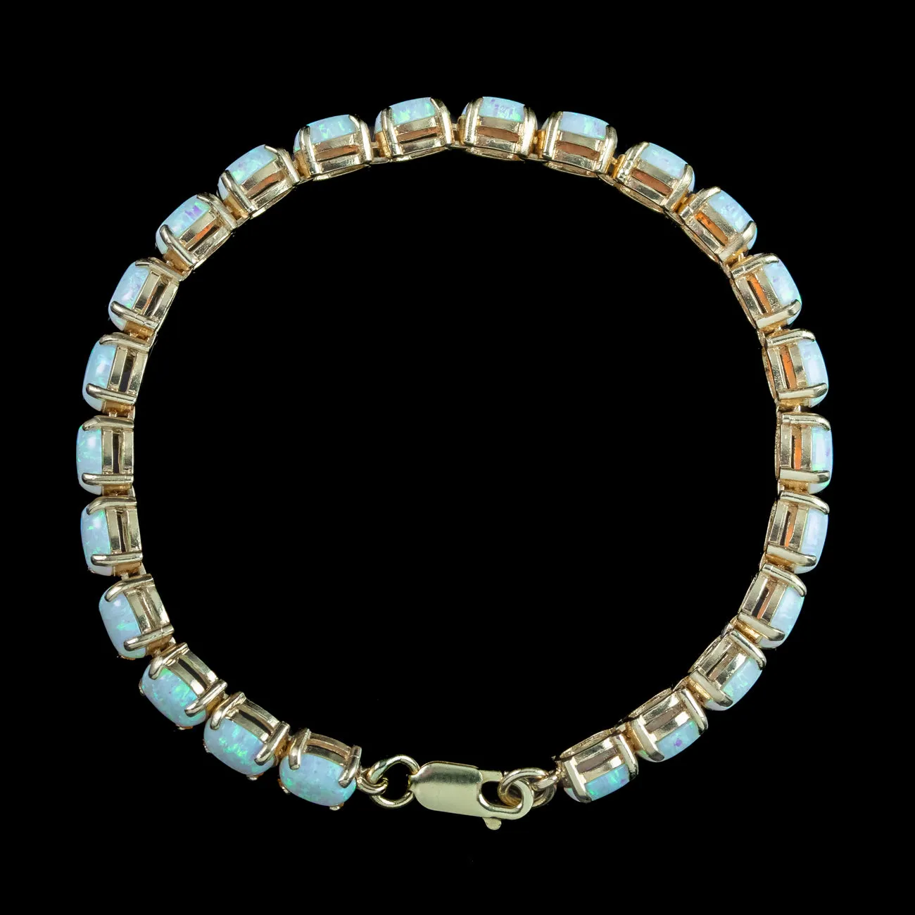 Vintage Style Opal Tennis Bracelet 9ct Gold