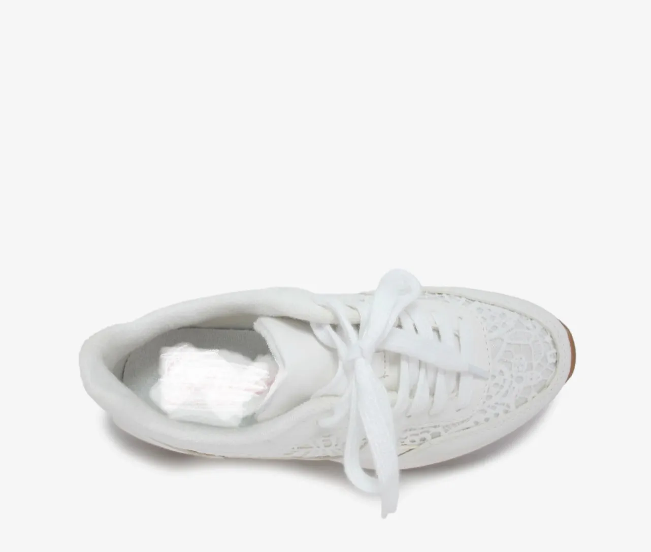 Watson White Lace Crochet Tennis Shoes