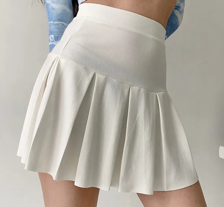 Wenkouban - College Style Tennis Skirt