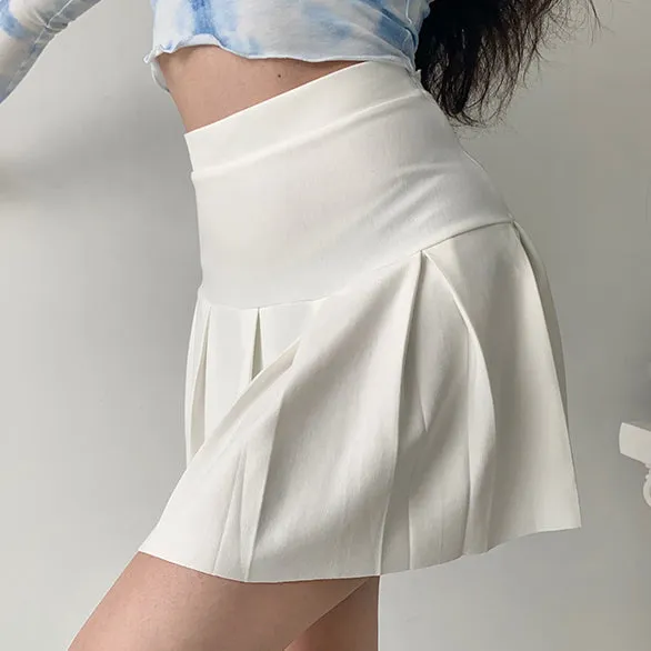 Wenkouban - College Style Tennis Skirt