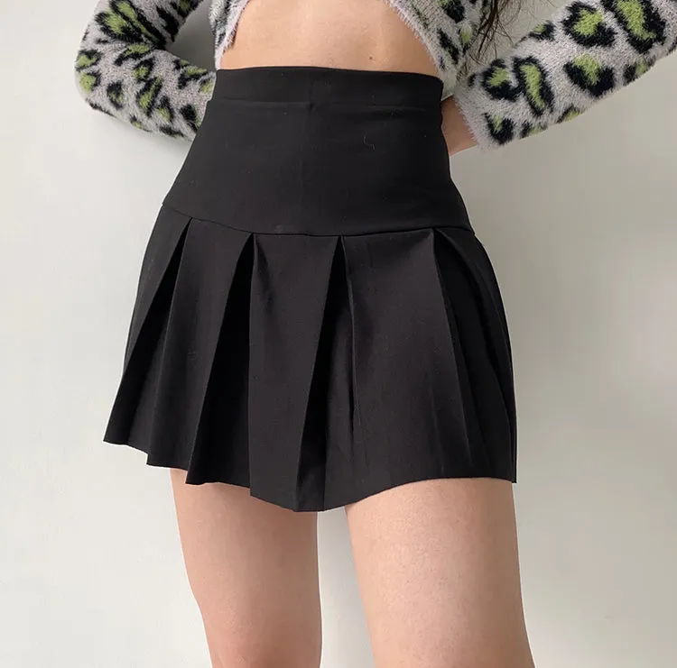 Wenkouban - College Style Tennis Skirt