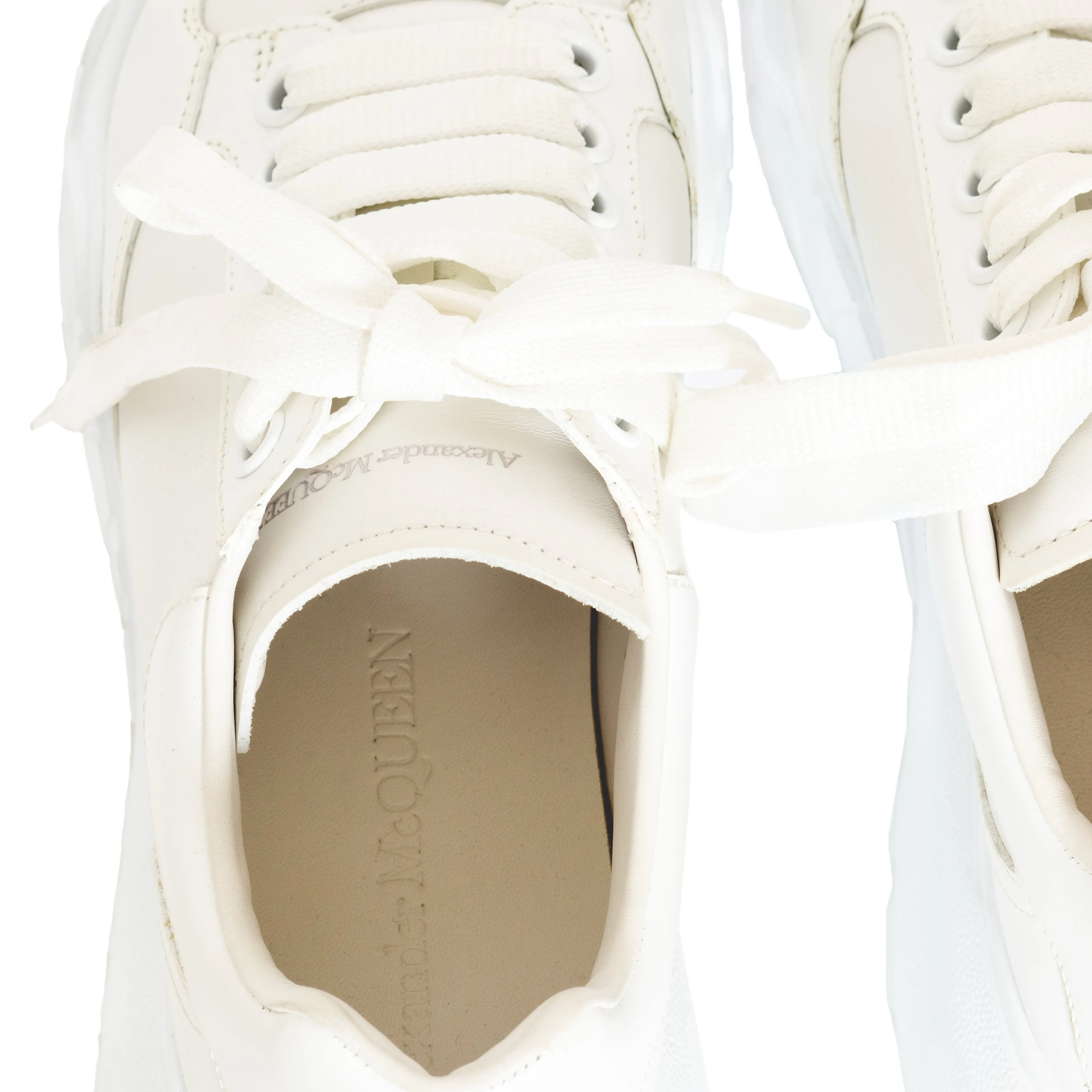 White Leather Court Low-Top Sneakers 38