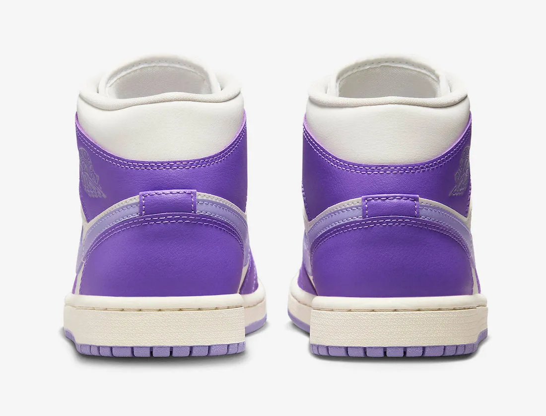 Women's Air Jordan 1 Mid Action Grape Sky J Light Purple BQ6472-504