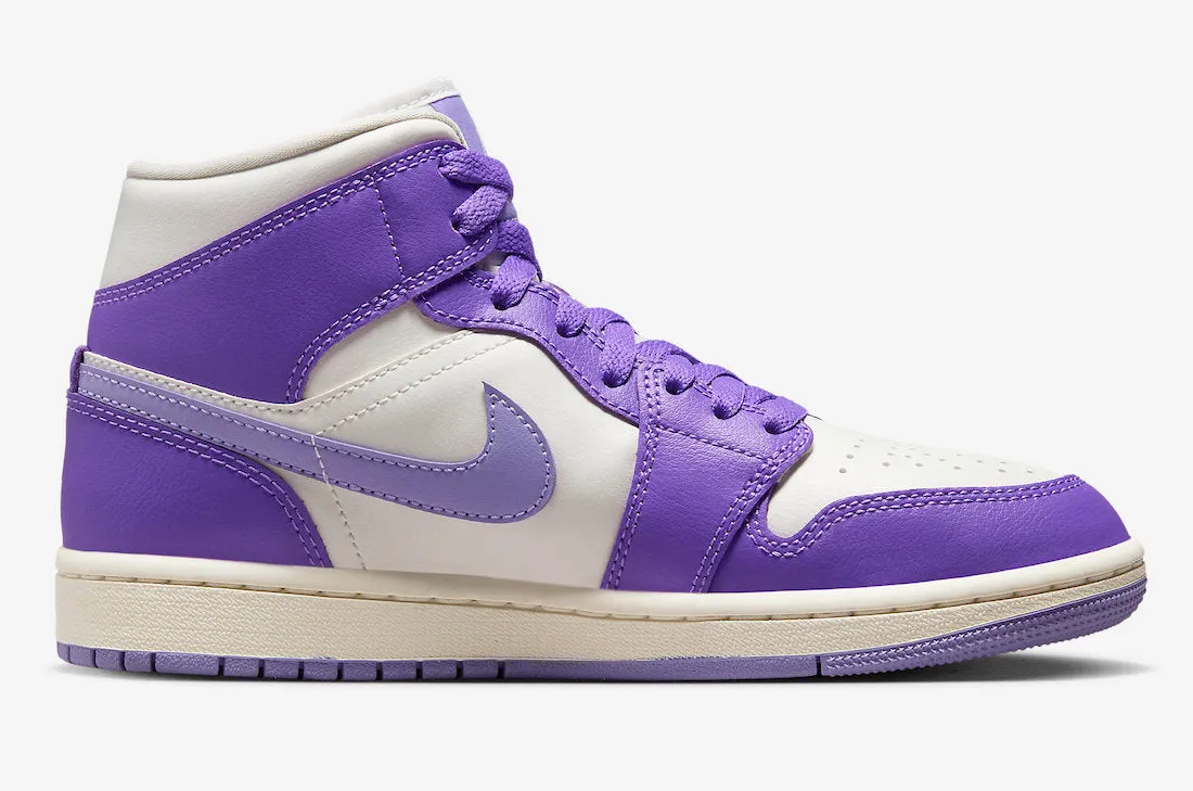 Women's Air Jordan 1 Mid Action Grape Sky J Light Purple BQ6472-504