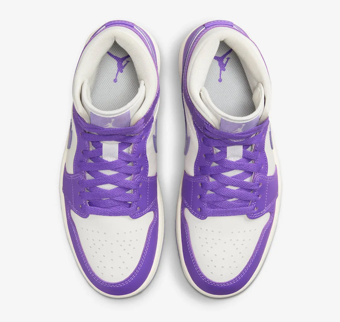 Women's Air Jordan 1 Mid Action Grape Sky J Light Purple BQ6472-504