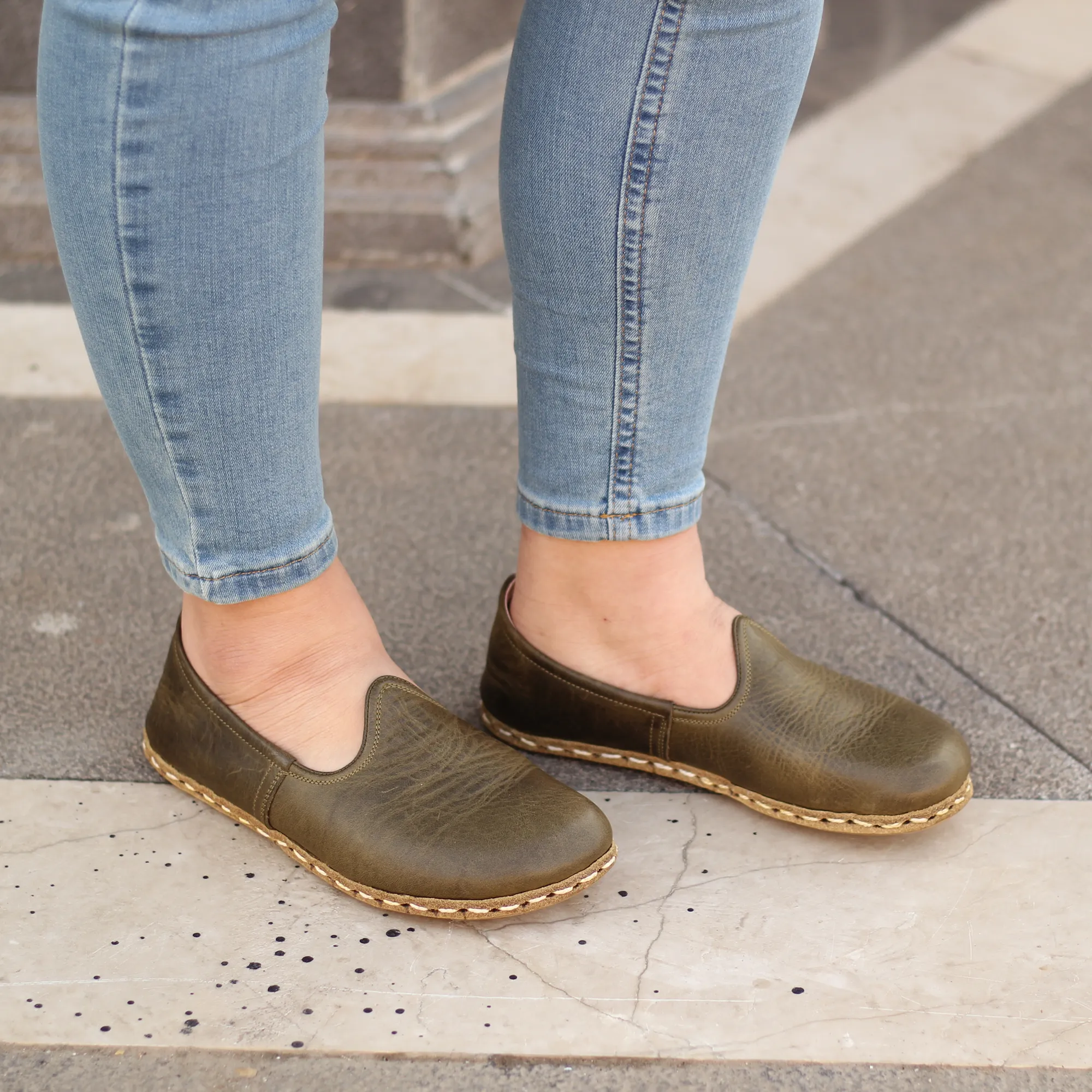 Women's Barefoot Grounding Shoes - Military Green