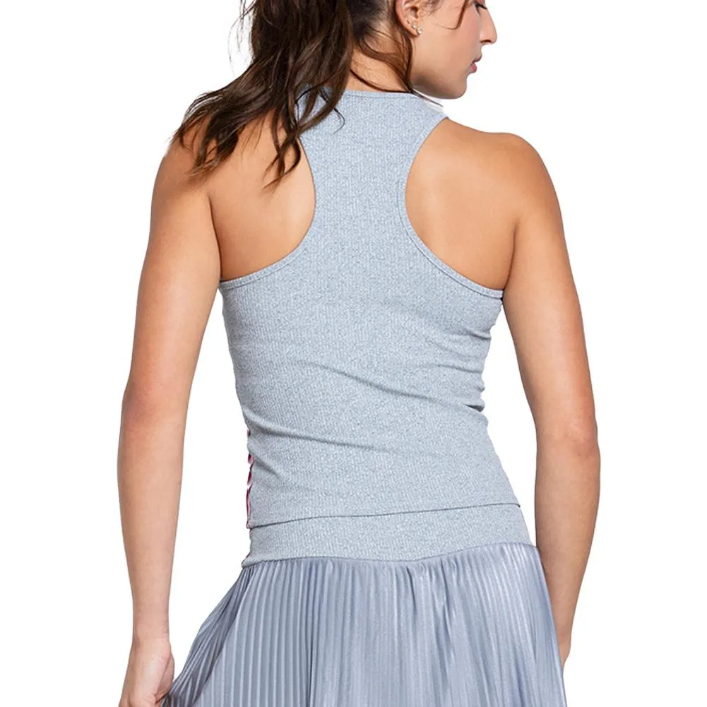 Women`s Berry Stripe Rib Tennis Tank Eclipse