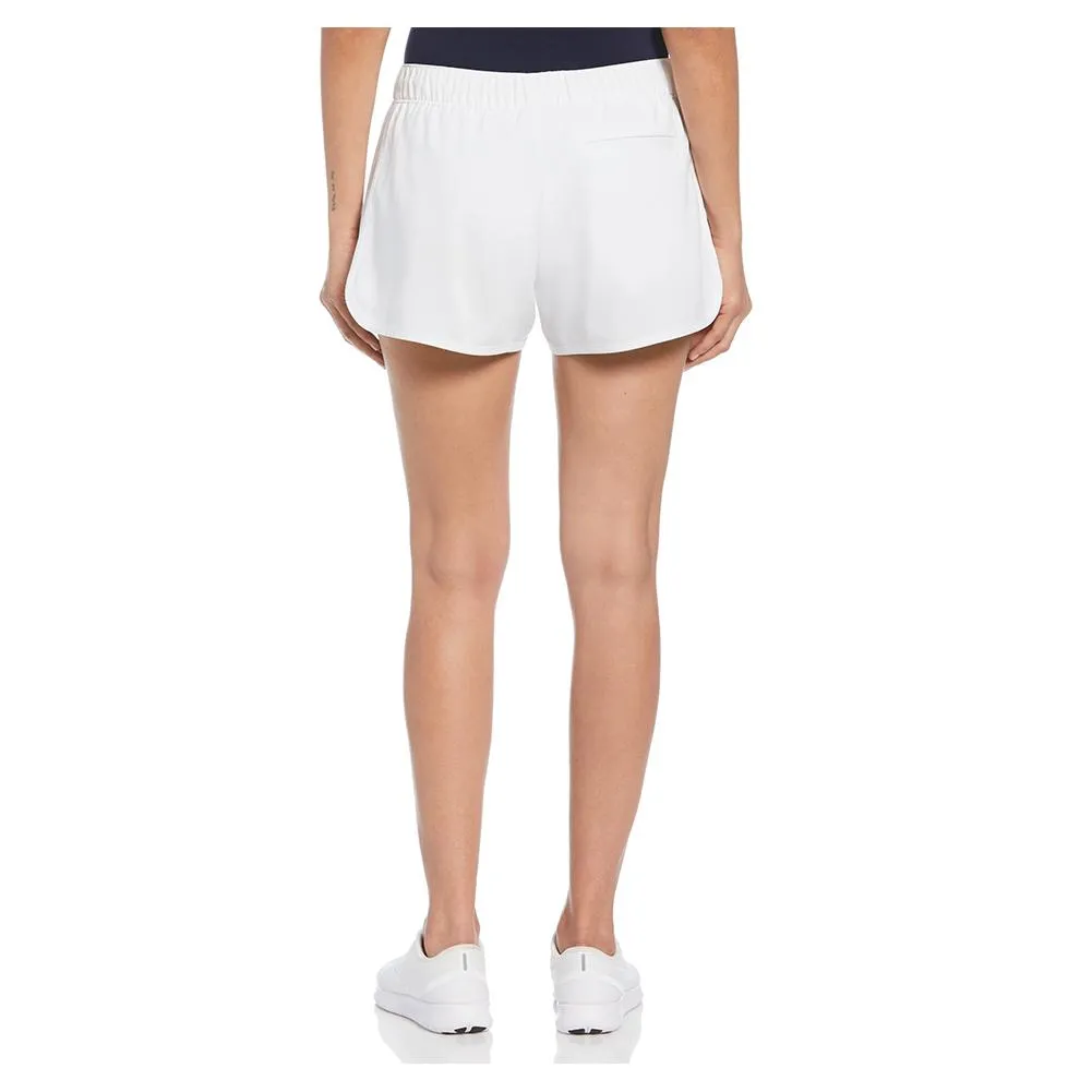 Women's Drawstring 4 Inch Tennis Short Bright White