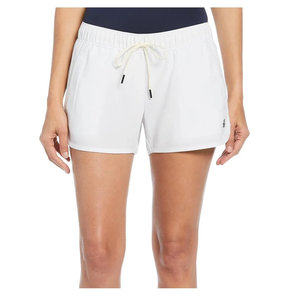 Women's Drawstring 4 Inch Tennis Short Bright White