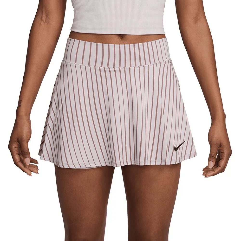 Womens Dri-Fit Victory Printed Tennis Skort Platinum Violet and Black