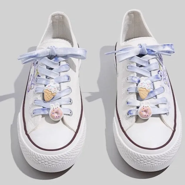 Womens Hand-painted Cute Canvas Tennis Shoes Low-top