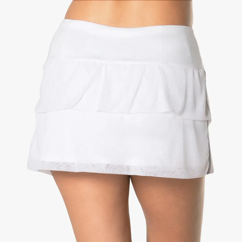 Women's La Belle Mesh Tennis Skort White and Midnight