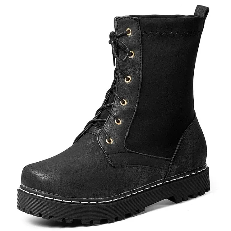 Women's Lace Up Platform Short Boots