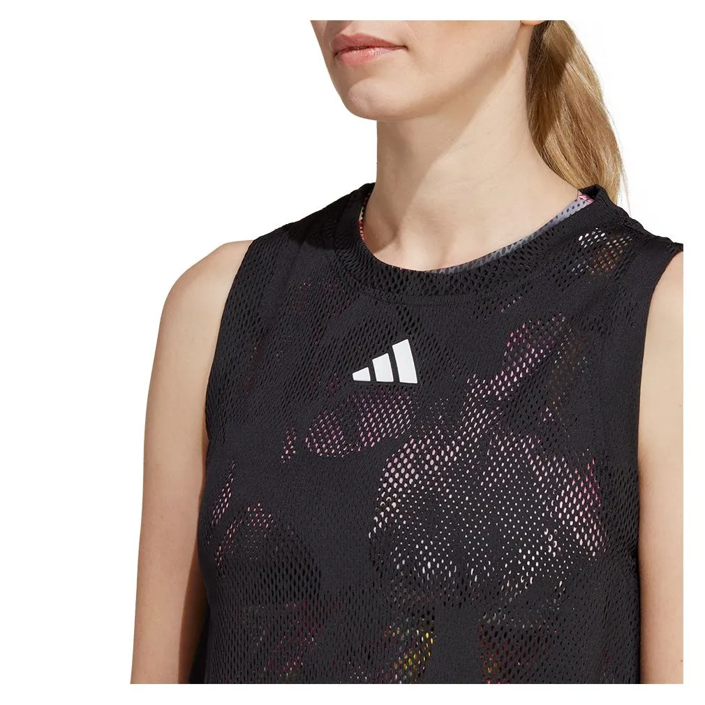 Women's Melbourne Tennis Dress Black and Multicolor