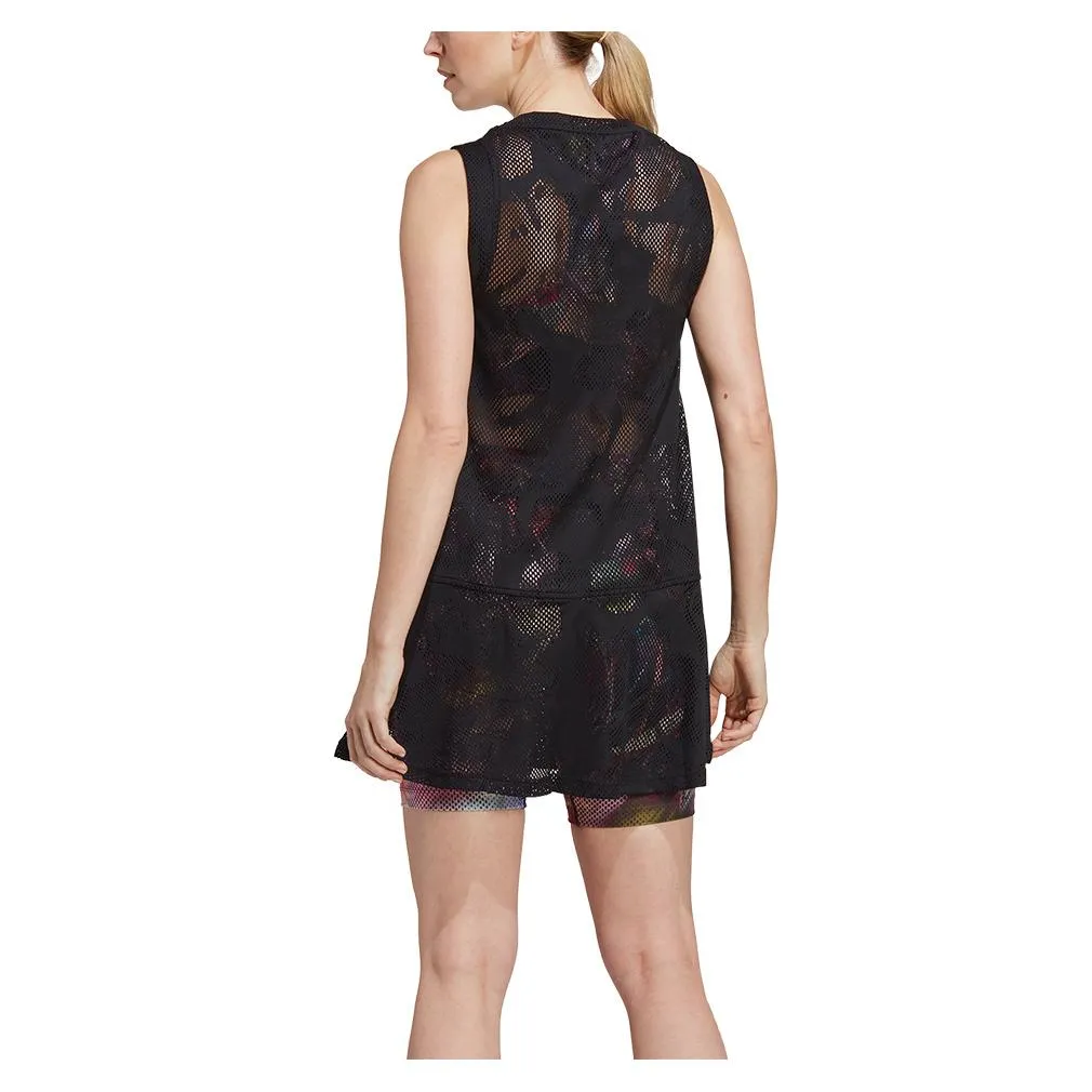 Women's Melbourne Tennis Dress Black and Multicolor