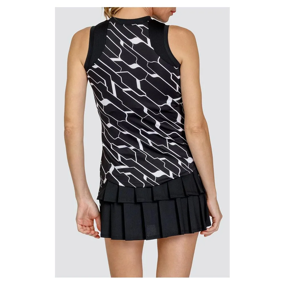 Women's Paz Tennis Tank Cascade Geo Onyx