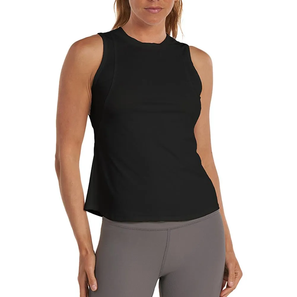 Women`s Performance Tennis Tank Black