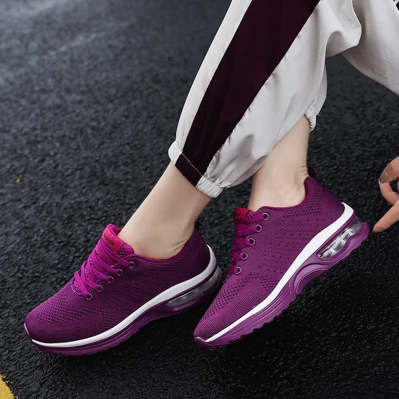 Women's popular breathable air cushion platform tennis sneakers