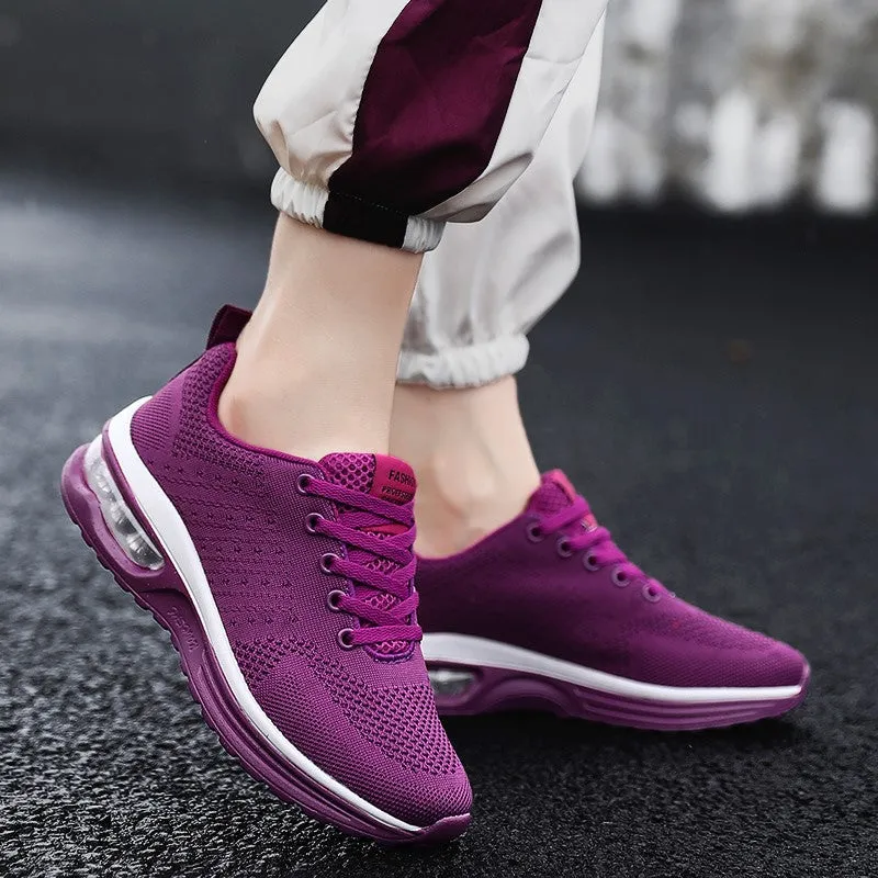 Women's popular breathable air cushion platform tennis sneakers