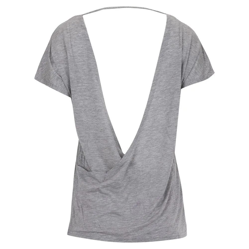 Women's Spin Tennis Top Heather Grey