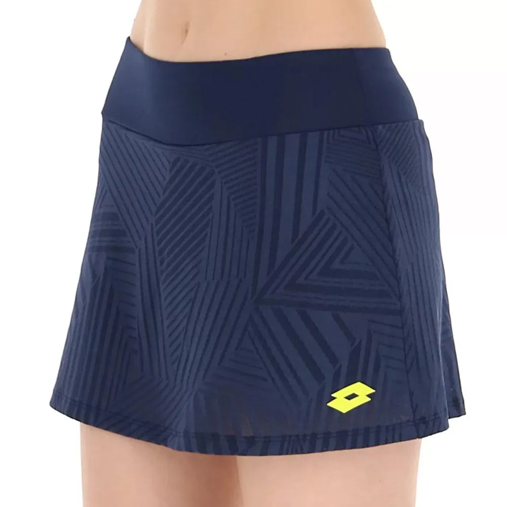 Women's Superrapida V Pickleball Skort Dark Denim and Acid Yellow