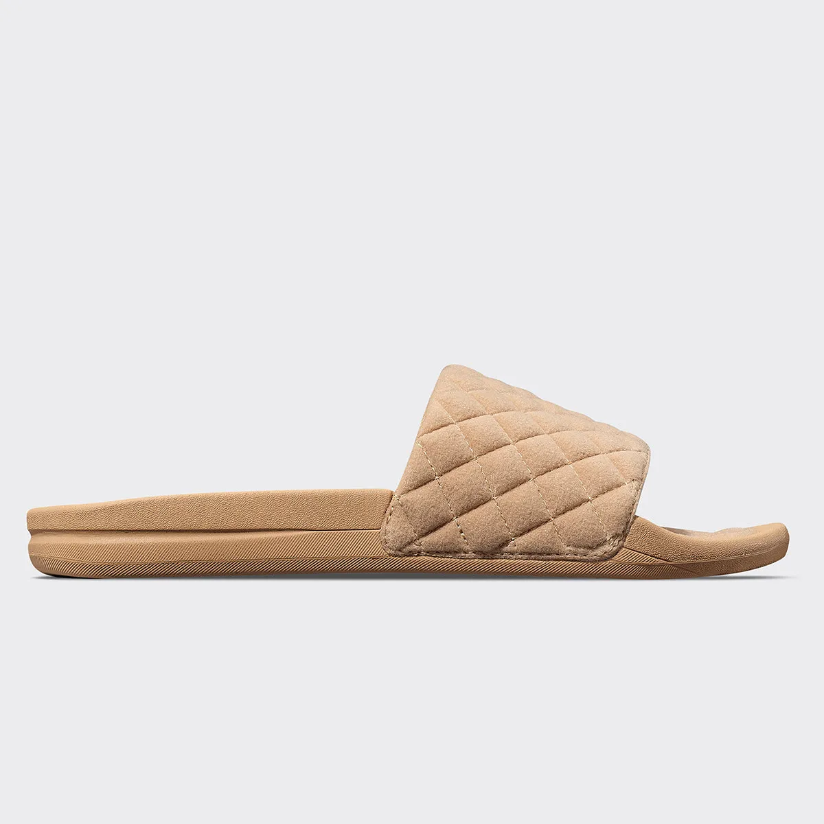 Women's Vegan Suede Lusso Slide Tan