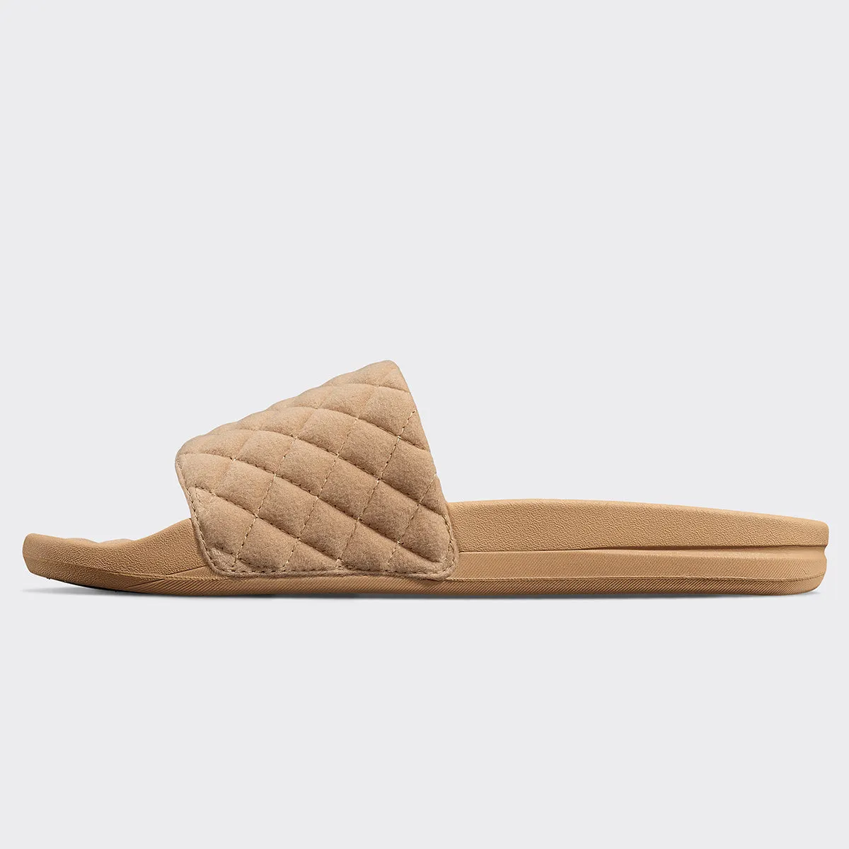 Women's Vegan Suede Lusso Slide Tan